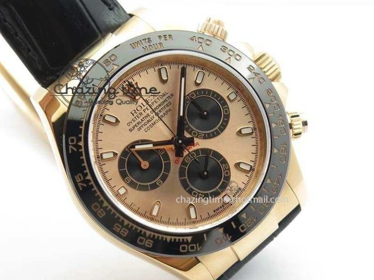 0107 Daytona 116515 Noob 1:1 Best Edition RG Black Dial On Black Leather Strap A NewStyle 3789